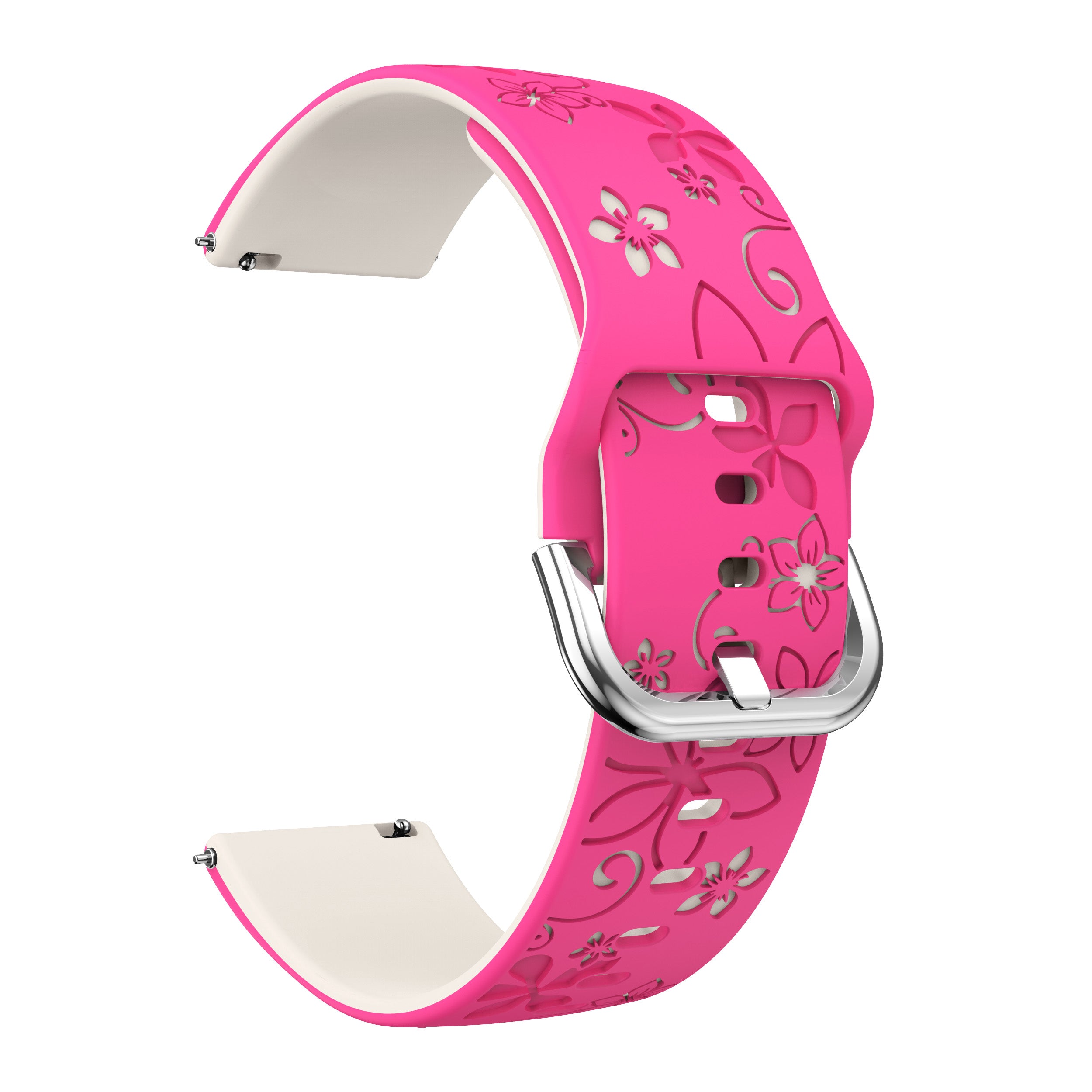 Amazfit GTS 4 Flower Silicone Strap (Bright Pink/Starlight)