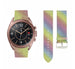 Samsung Galaxy Watch 3 41mm leren glitter bandje (regenboog)