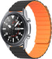 Samsung Galaxy Watch 3 45mm magnetisch siliconen bandje (zwart/oranje)