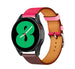 Samsung Galaxy Watch 4 - 44mm leren bandje (knalroze/roodbruin)