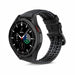 Samsung Galaxy Watch 4 Classic 42mm siliconen / leren bandje  (zwart)