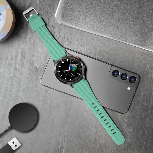 Coros Pace 2 twill siliconen bandje (aqua)