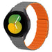 Samsung Galaxy Watch 5 - 40mm magnetisch siliconen bandje (grijs/oranje)