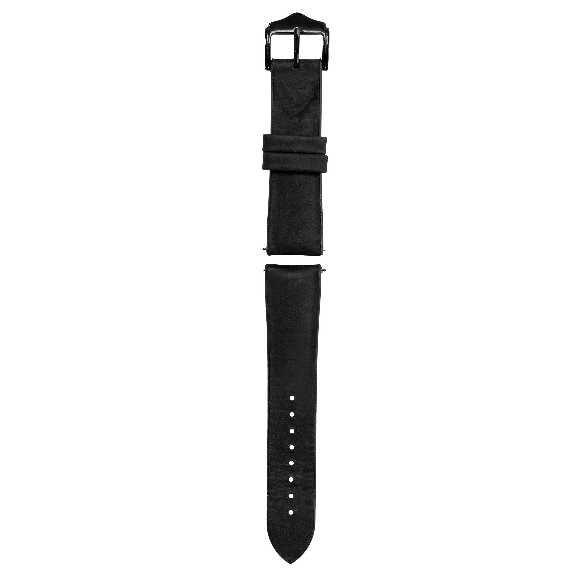 Polar Ignite Silicone/Leather Strap (Black)