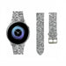 Samsung Galaxy Watch Active leren glitter bandje (zilver)