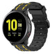Samsung Galaxy Watch Active sport gesp band (zwart/geel)