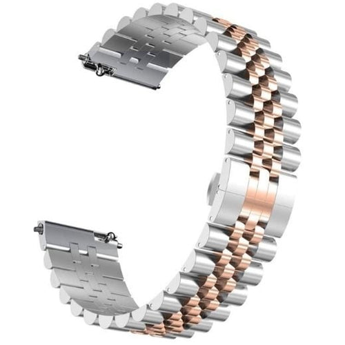 Samsung Galaxy Watch 3 45mm Jubilee stalen band (zilver/rosé goud)