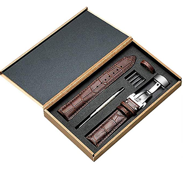 Amazfit Bip U (Pro) Luxury Leather Strap (Dark Brown)