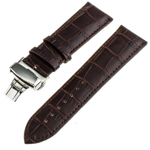 Withings ScanWatch Nova luxe leren bandje (donkerbruin)