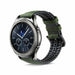Samsung Gear S3 siliconen / leren bandje (zwart/groen)