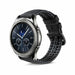 Samsung Gear S3 siliconen / leren bandje (zwart) 