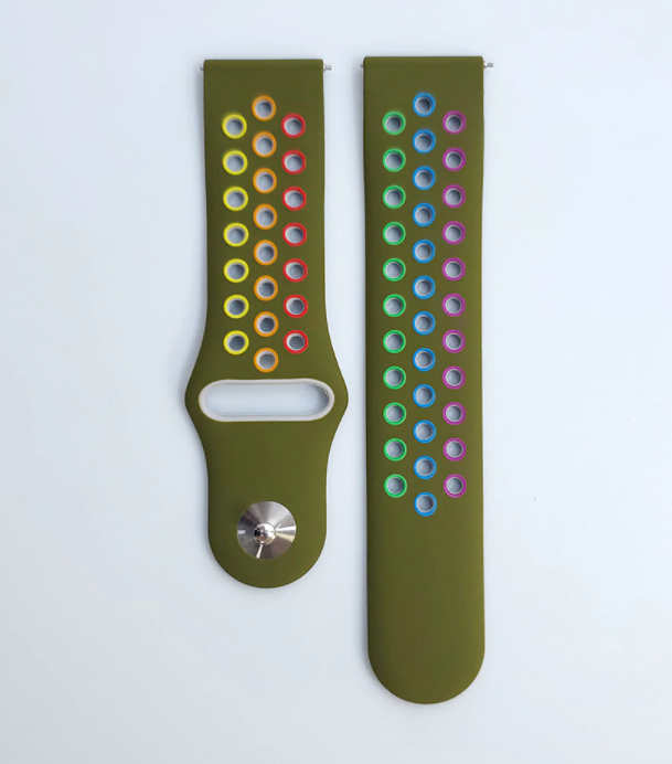 Amazfit Balance 2 Sport Strap (Dark Green/Colourful)