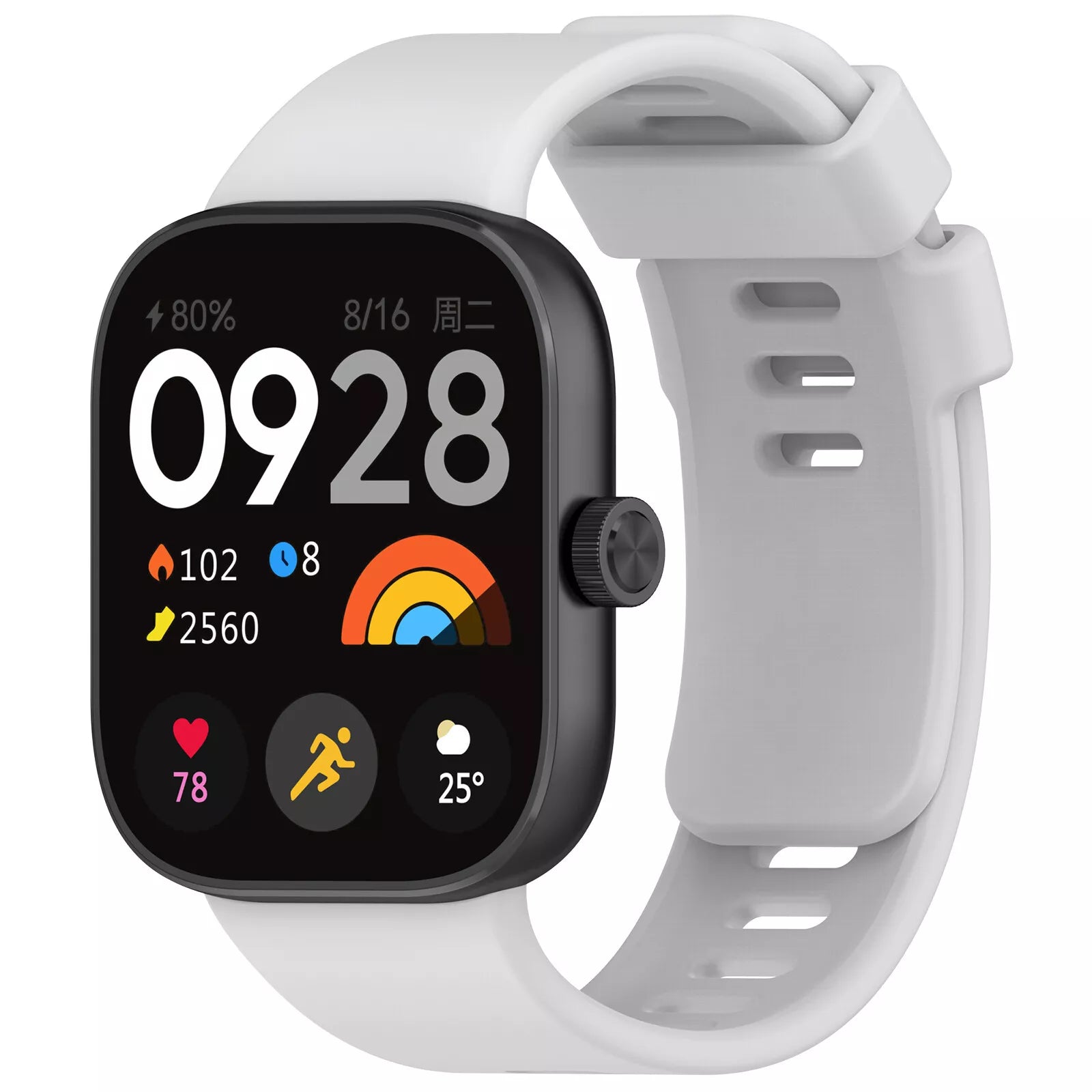Xiaomi Smart Band 8 Pro siliconen bandje (lichtgrijs)