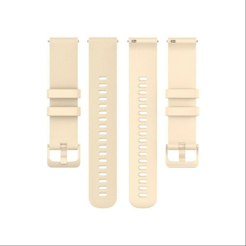 Luxe siliconen horlogeband 20mm - universeel - beige