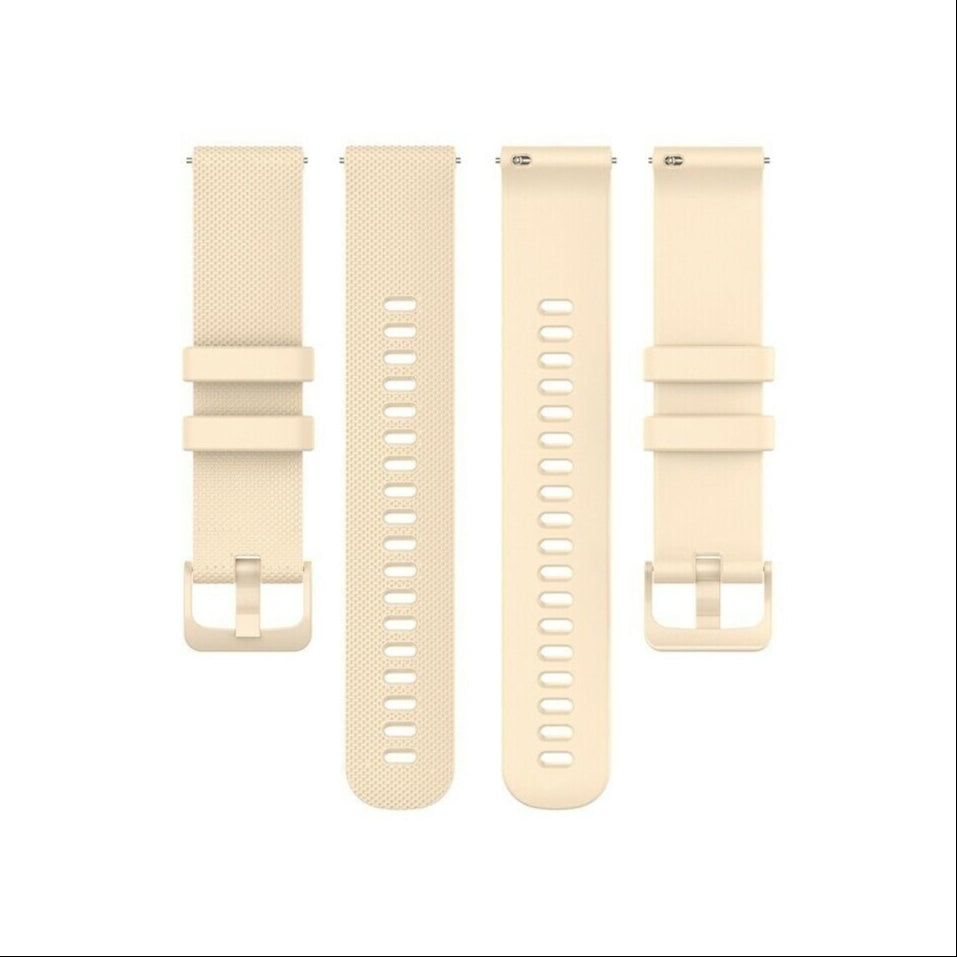 Luxe siliconen horlogeband 20mm - universeel - beige