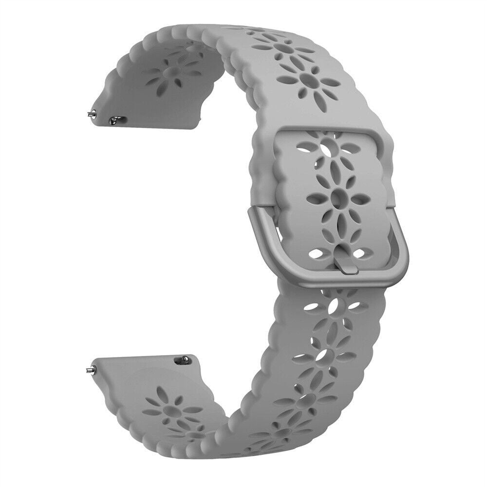 Coros Apex 42mm siliconen bandje met patroon (grijs)