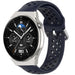 Huawei Watch GT 3 Pro 46mm siliconen bandje met gaatjes (donkerblauw)
