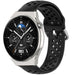 Huawei Watch GT 3 Pro 46mm siliconen bandje met gaatjes (zwart)