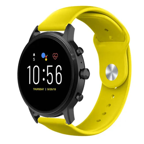 Fossil Gen 4 Explorist (HR) sport band (geel)