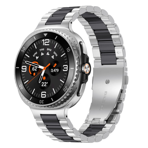 Samsung Galaxy Watch 9 - 40mm stalen band (zilver/zwart)