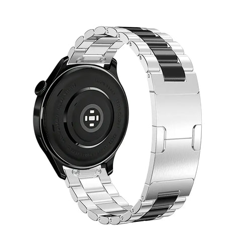 Amazfit Bip 6 One Push' Steel Strap (Silver/Black)