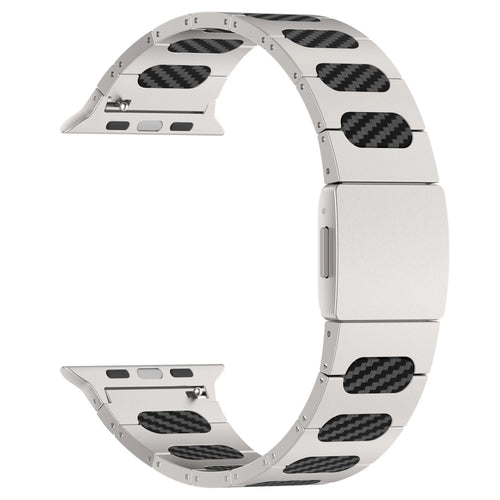 Apple Watch Ultra Refined Steel Hybrid Strap (Silver/Carbon)