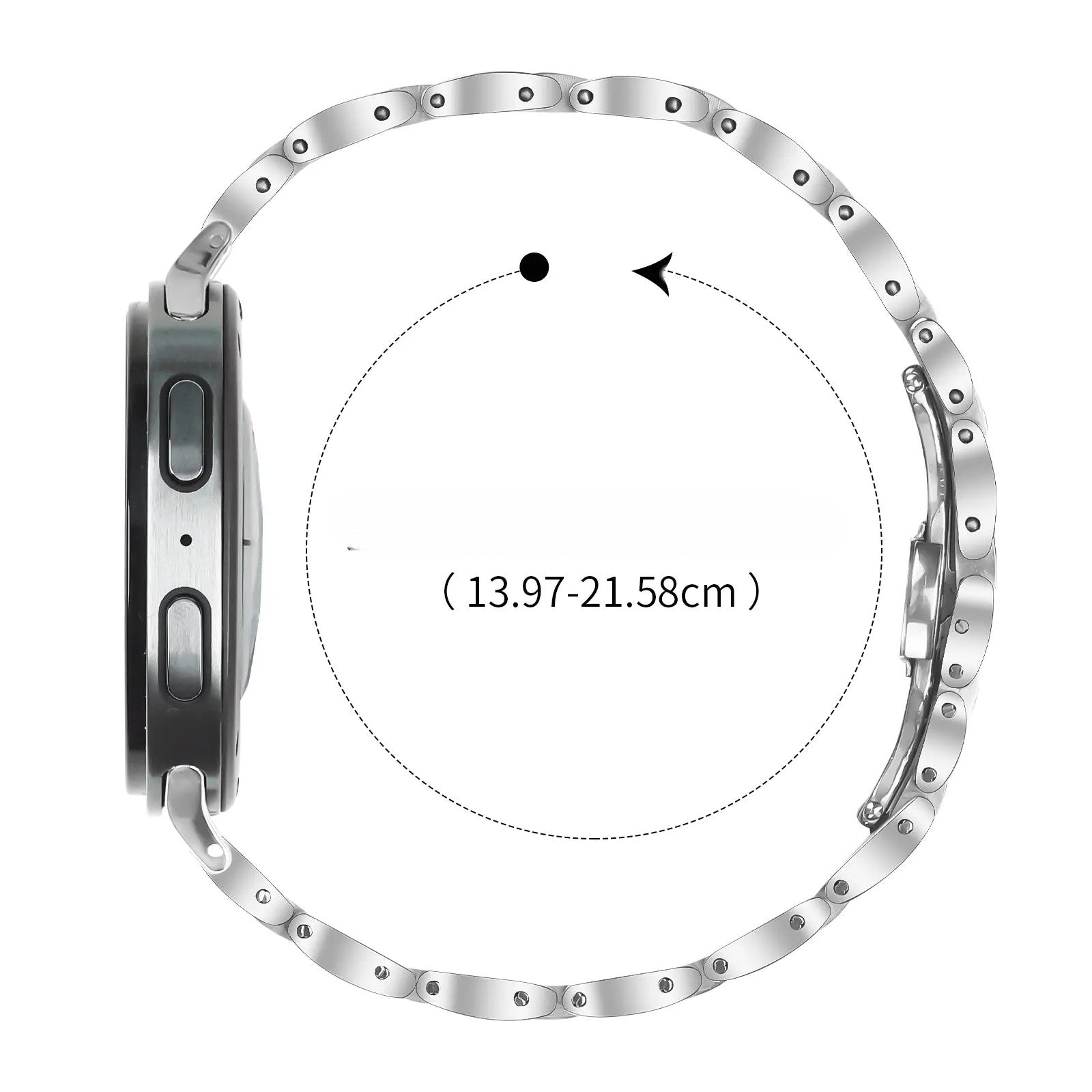 Samsung Galaxy Watch 8 - 44mm Slimfit Steel Strap (Silver)