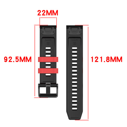 Garmin Approach S62 Sport Grain Strap (Black/Orange)
