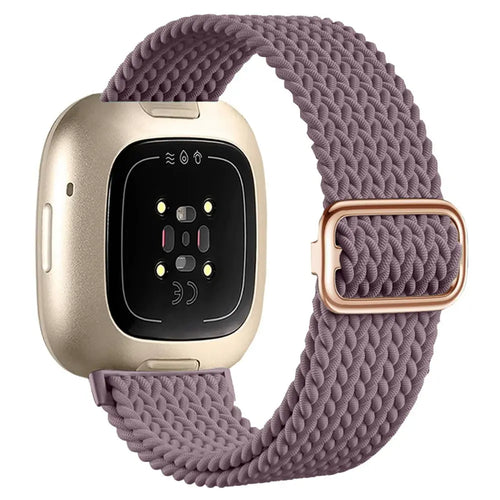 Fitbit Versa 4 Adjustable Woven Strap (Smoke Purple)