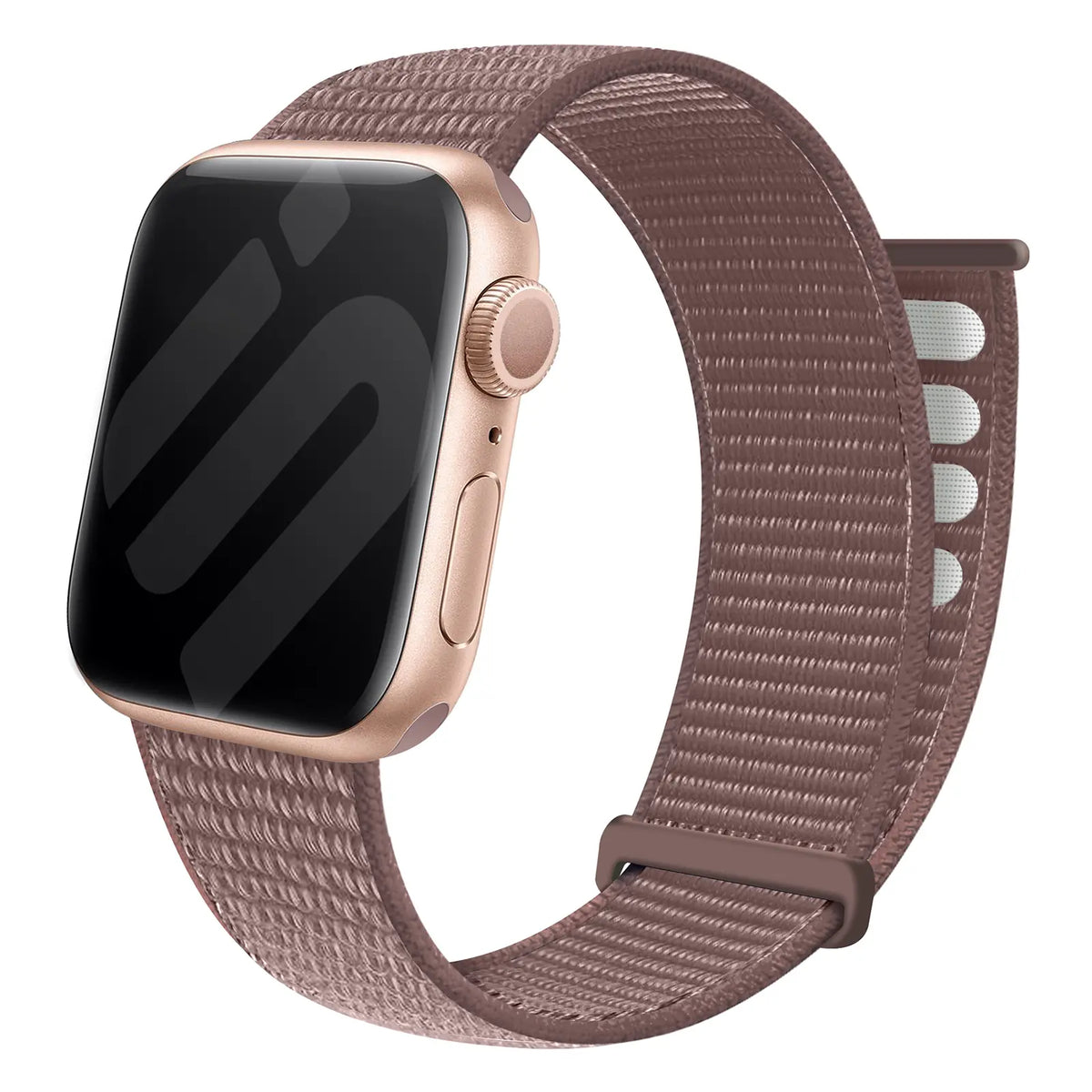 Apple Watch nylon loop bandje (mauve)