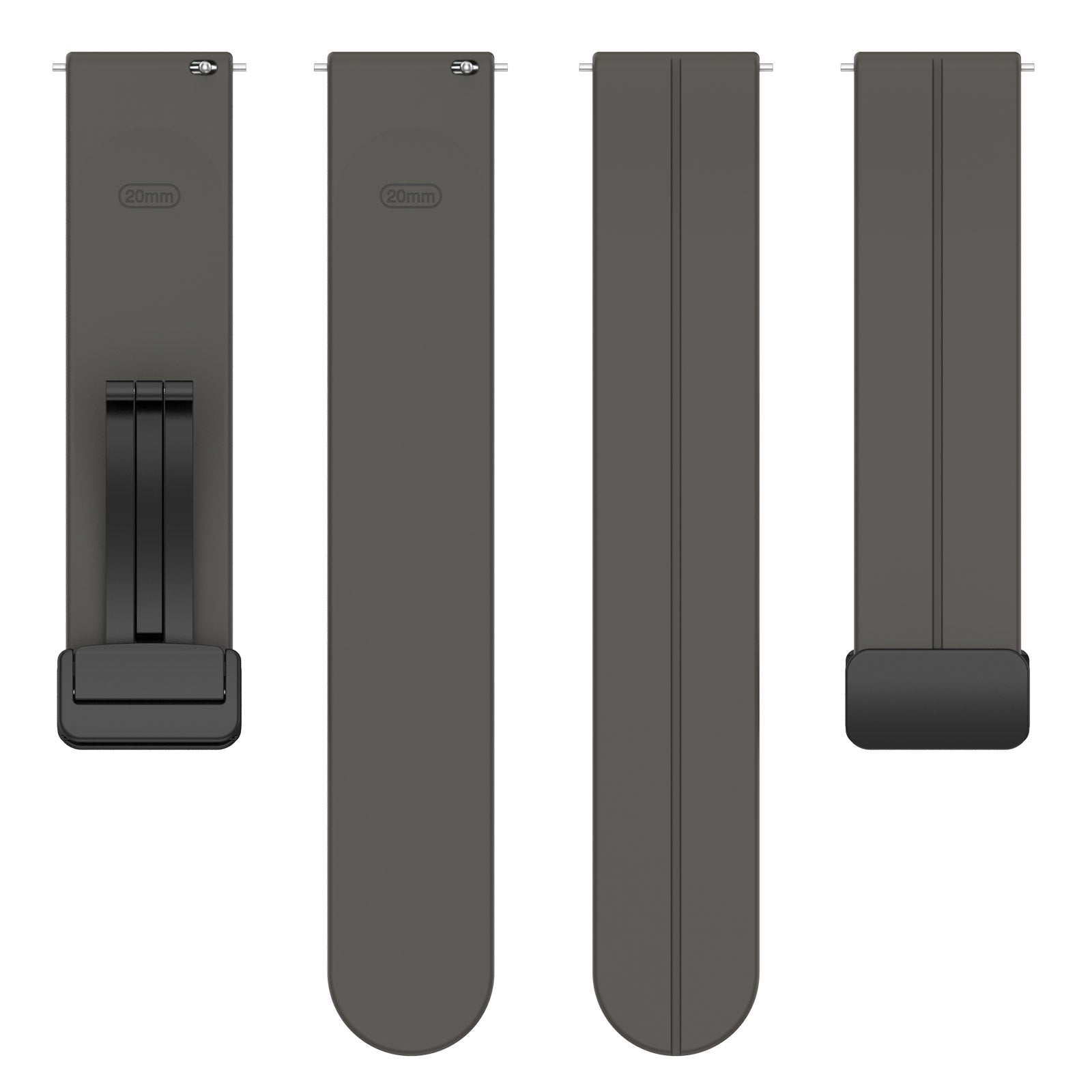 Coros Apex 2 D-Buckle Silicone Strap (Dark Grey)