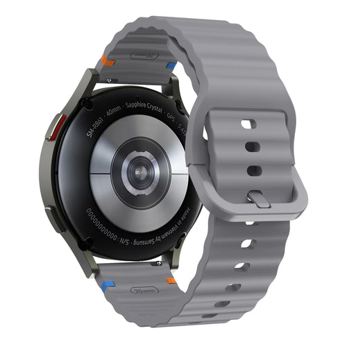 Samsung Galaxy Watch 46mm Wave Silicone Band (Dark Gray)