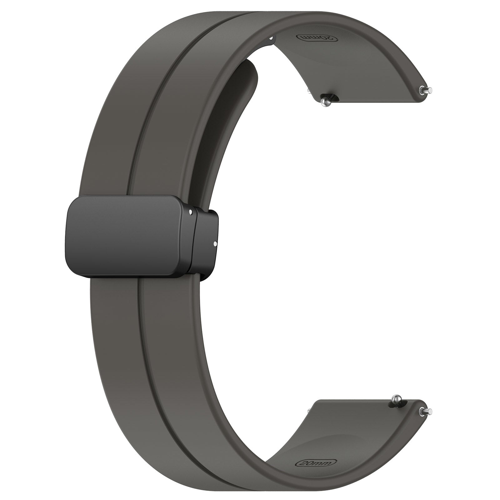 Coros Apex 42mm D-buckle siliconen bandje (donkergrijs)