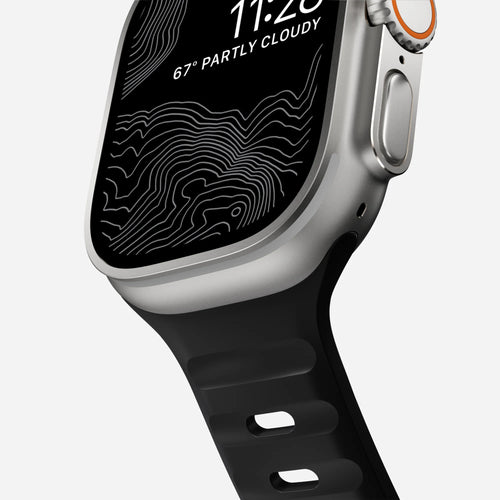 Nomad Sport Apple Watch siliconen bandje (zwart)