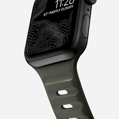Nomad Sport Apple Watch siliconen bandje (ash green)