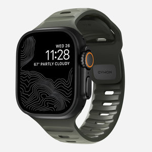 Nomad Sport Apple Watch Silicone Strap (Ash Green)