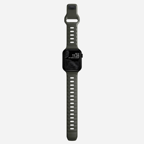 Nomad Sport Apple Watch siliconen bandje (ash green)