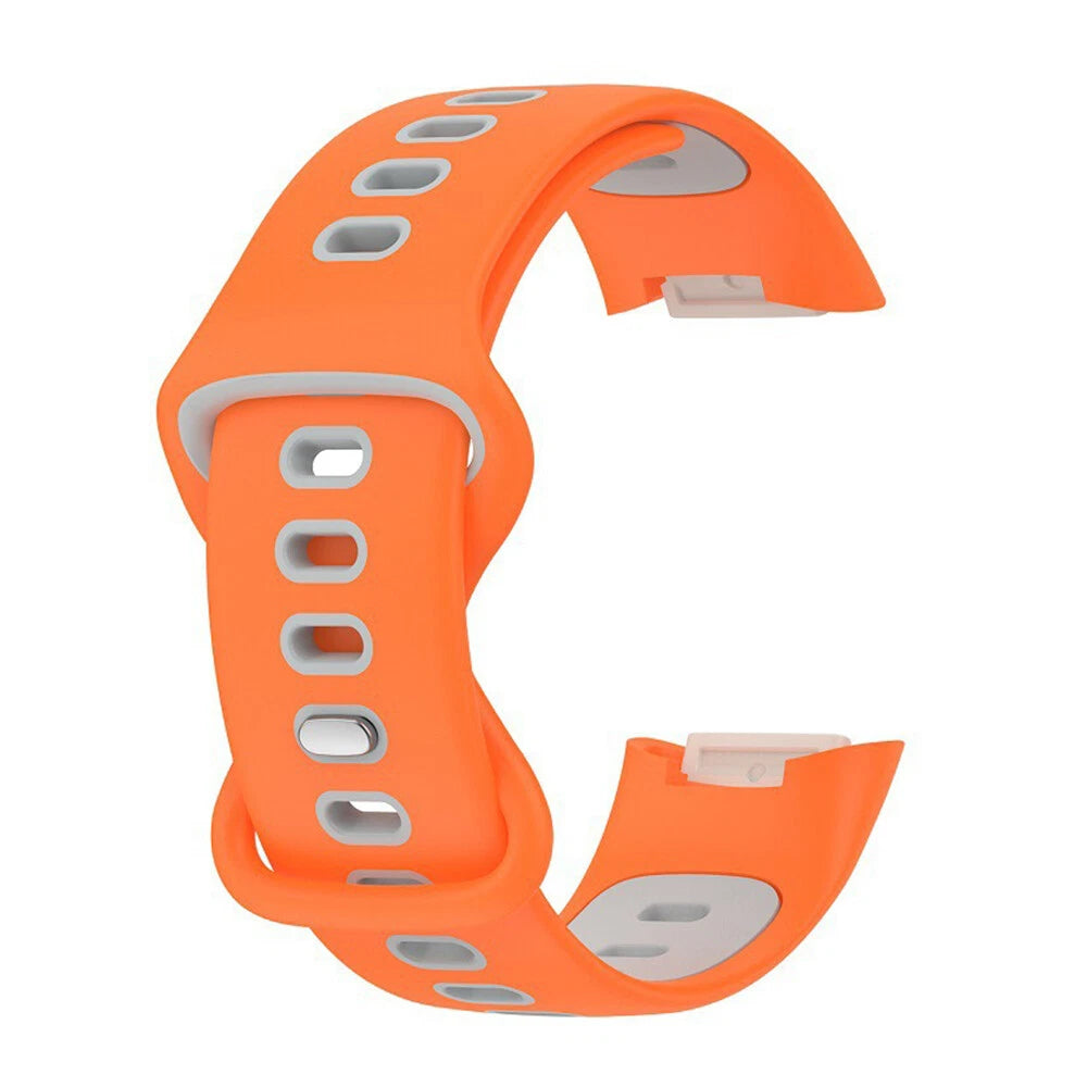 Fitbit Charge 5 sport band (oranje/grijs)