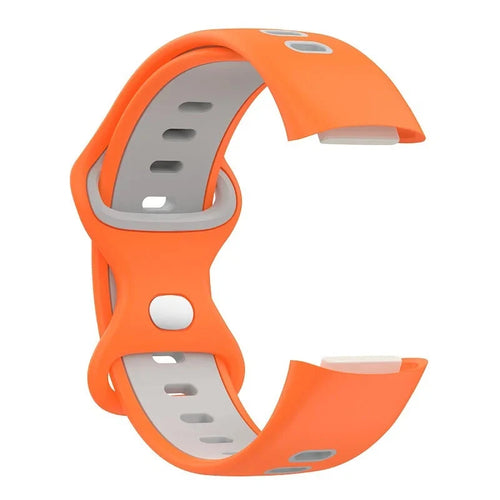Fitbit Charge 5 Sport Strap (Orange/Grey)