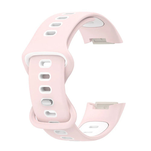 Fitbit Charge 5 sport band (roze/wit)