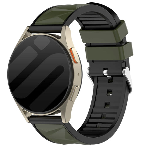 Amazfit Active 3 Premium Diamond Sport Strap (Army Green/Black)