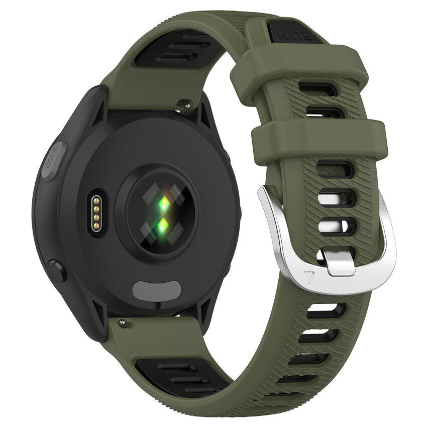 Garmin Forerunner 570 - 42mm sport gesp bandje (olijfgroen/zwart)
