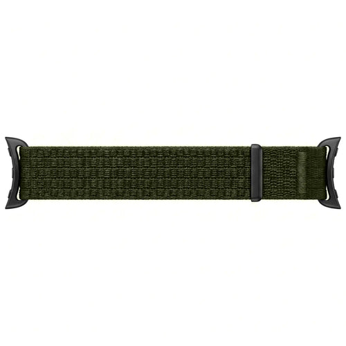 Google Pixel Watch 3 - 45mm ultradunne nylon band (donkergroen)
