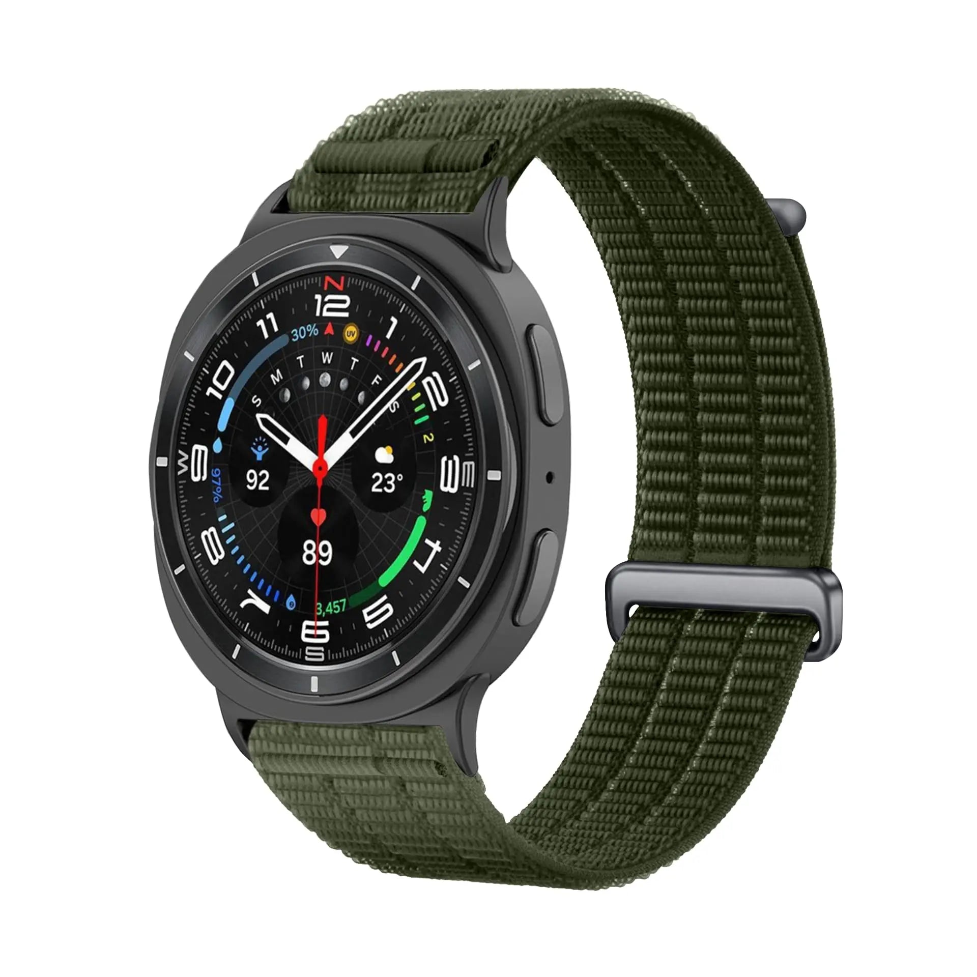 Samsung Galaxy Watch 9 - 40mm Nylon Air Strap (Dark Green)