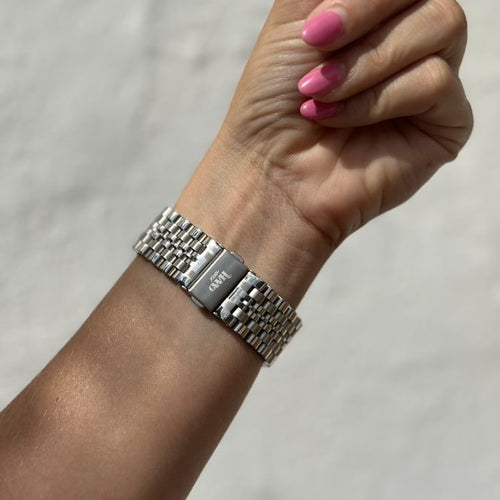 xoxo Wildhearts Fossil Gen 5e 44mm stalen bandje (zilver) 