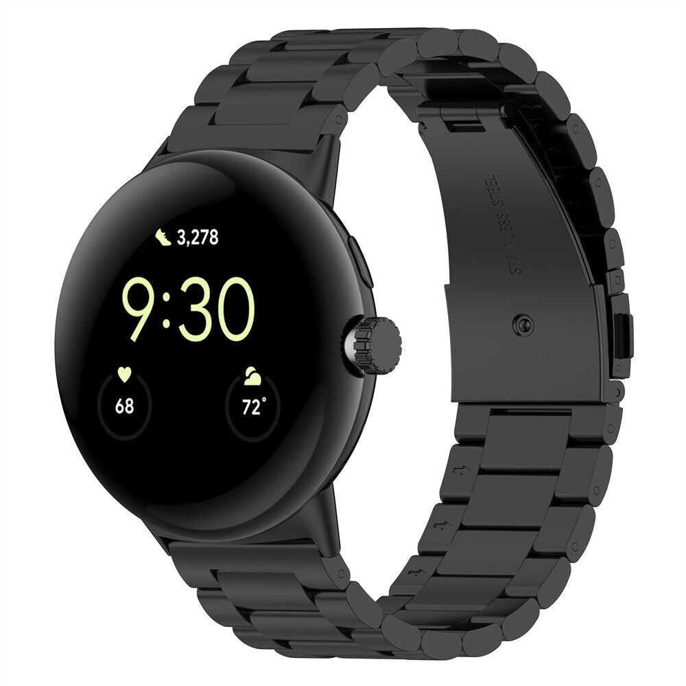 Google Pixel Watch 4 - 41mm stalen band (zwart)