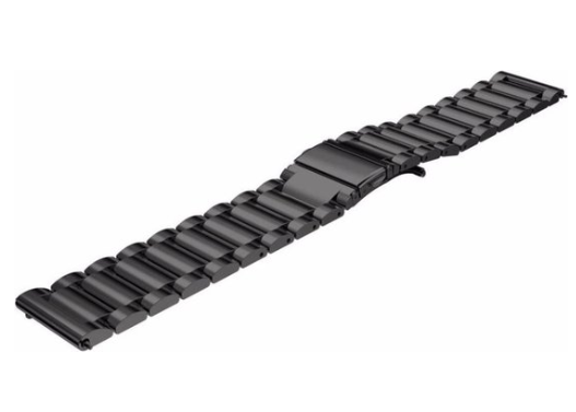 WOCCI 20mm Elegant Leren Horlogebandje met Roségouden Gesp (Zwart