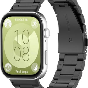 Huawei Watch Fit 4 Pro stalen band (zwart)