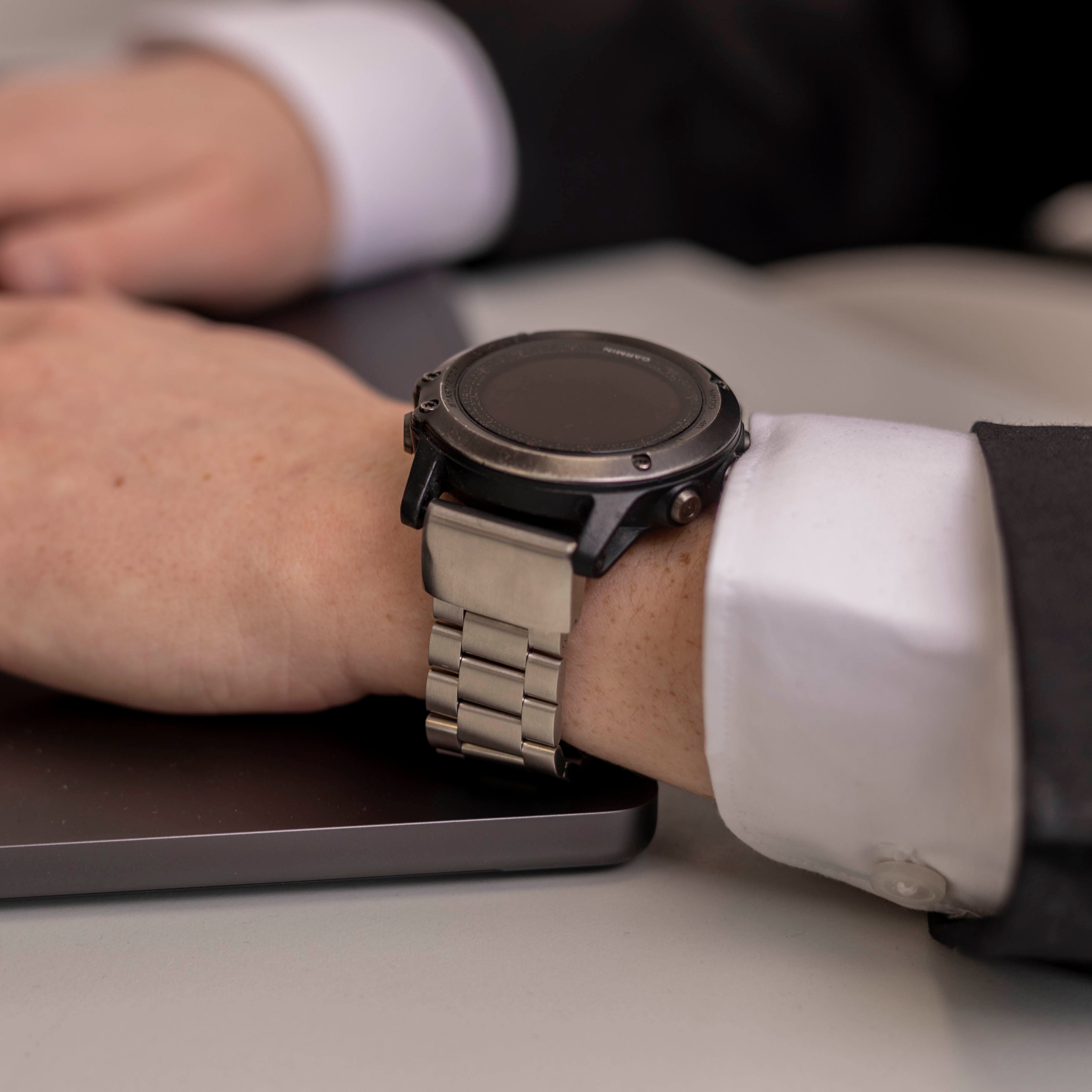 Garmin Quatix 3 / 6x / 7x Solar stalen band (zilver)