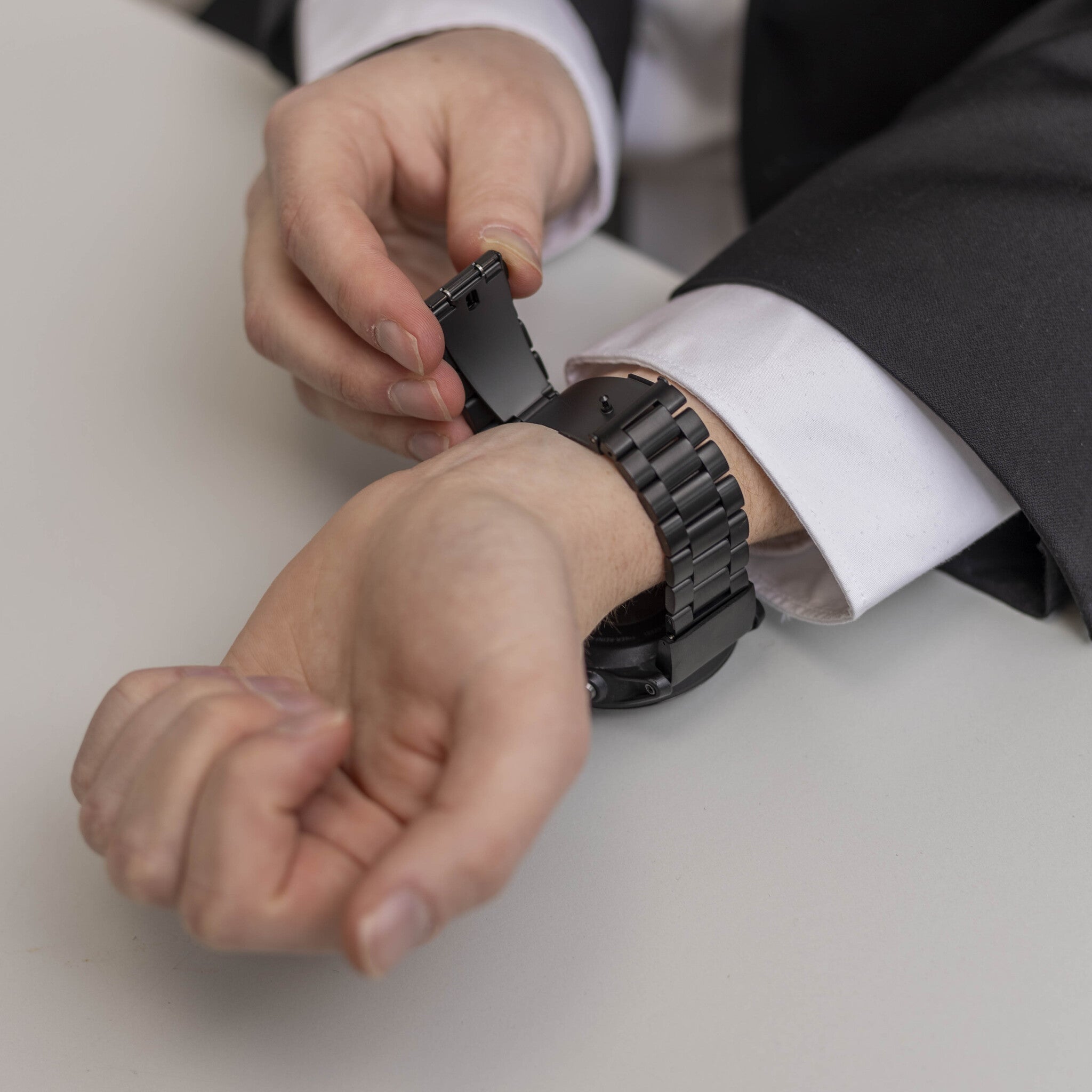 Bandz Garmin Tactix 7 stalen band 'Classic' (zwart)